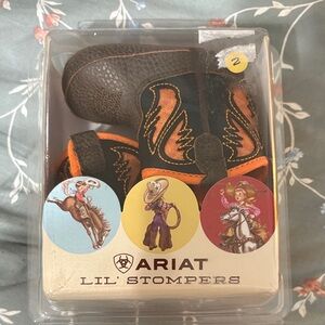 Ariat Lil' Stompers Brown and Orange Baby Boots